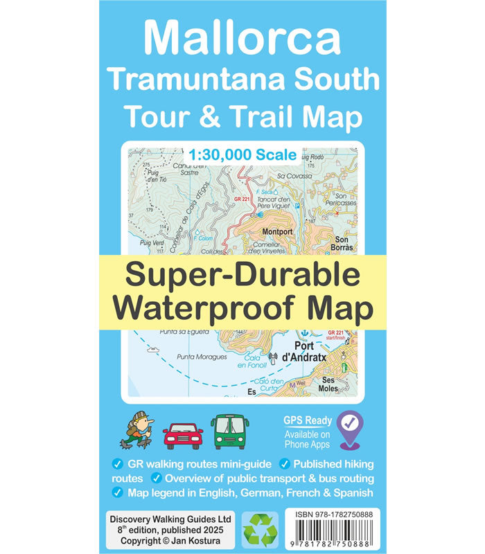 Mallorca - Tramuntana South Tour and Trail Map